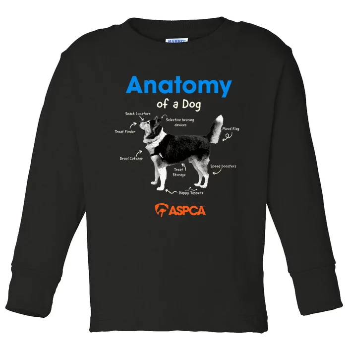 Anatomy Of A Dog Toddler Long Sleeve Shirt