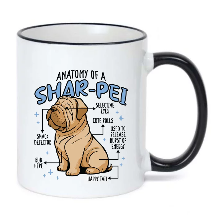 Anatomy Of A Sharpei Dog Black Color Changing Mug