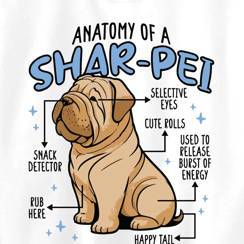 Anatomy Of A Sharpei Dog Kids Sweatshirt