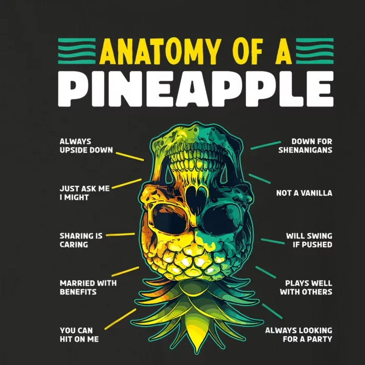 Anatomy Of A Pineapple Funny Upside Down Pineapple Swinger Toddler Long Sleeve Shirt