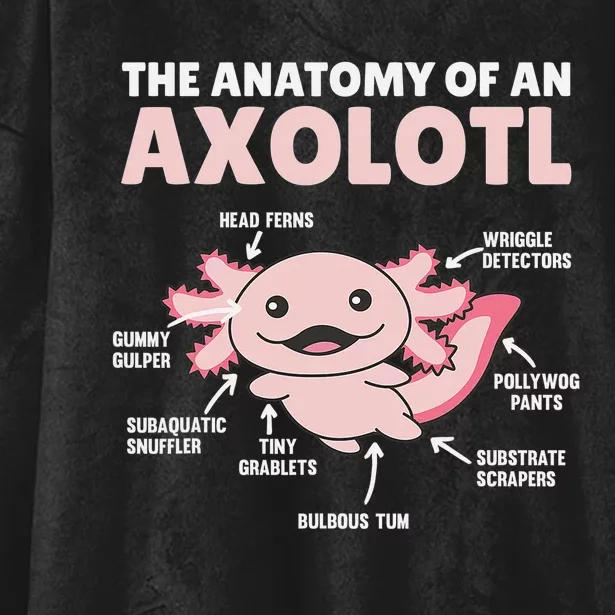 Anatomy Of an Axolotl Sweet Axolotl Explanation Hooded Wearable Blanket