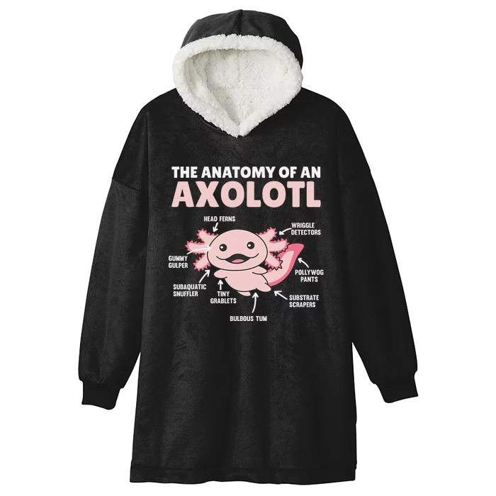 Anatomy Of an Axolotl Sweet Axolotl Explanation Hooded Wearable Blanket