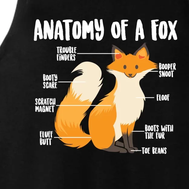 Anatomy Of A Fox Cute Sweet Carnivore Funny Animal Gift Ladies Tri-Blend Wicking Tank