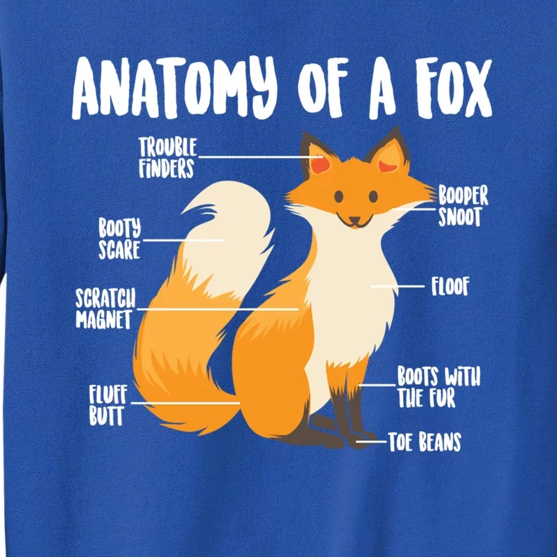 Anatomy Of A Fox Cute Sweet Carnivore Funny Animal Gift Tall Sweatshirt