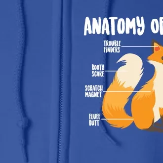 Anatomy Of A Fox Cute Sweet Carnivore Funny Animal Gift Full Zip Hoodie