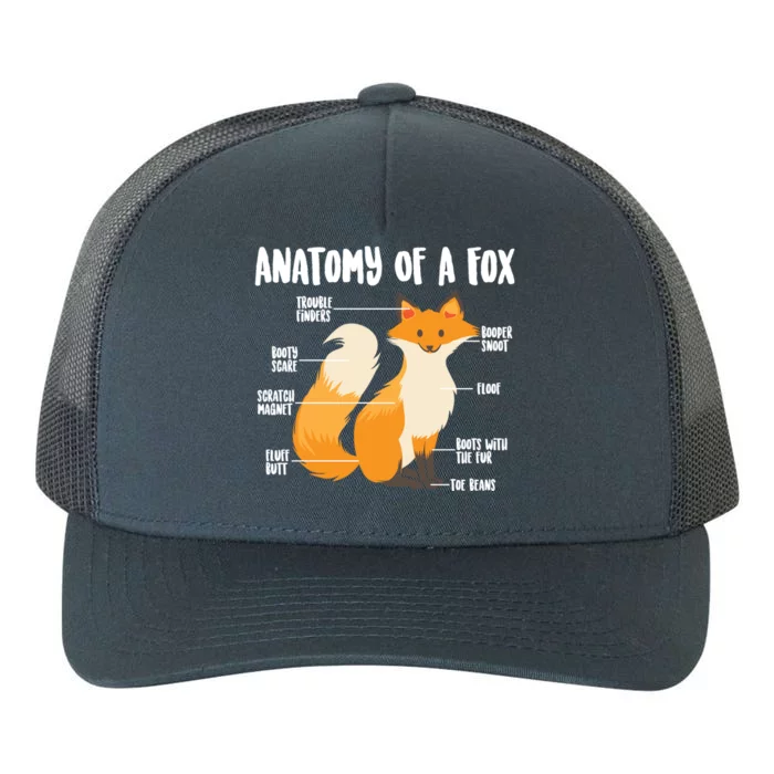 Anatomy Of A Fox Cute Sweet Carnivore Funny Animal Gift Yupoong Adult 5-Panel Trucker Hat