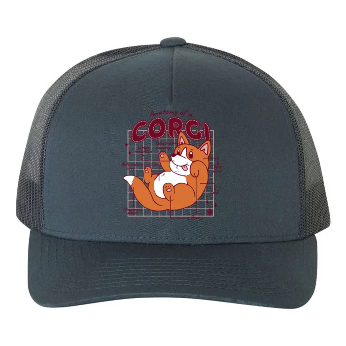 Anatomy Of A Corgi Dog Yupoong Adult 5-Panel Trucker Hat