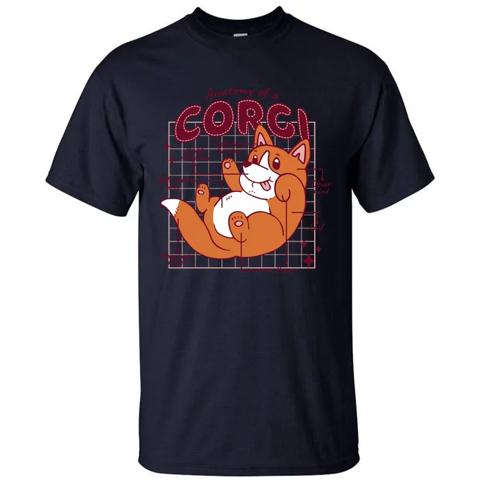 Anatomy Of A Corgi Dog Tall T-Shirt