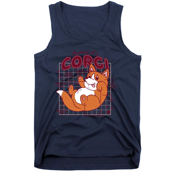 Anatomy Of A Corgi Dog Tank Top