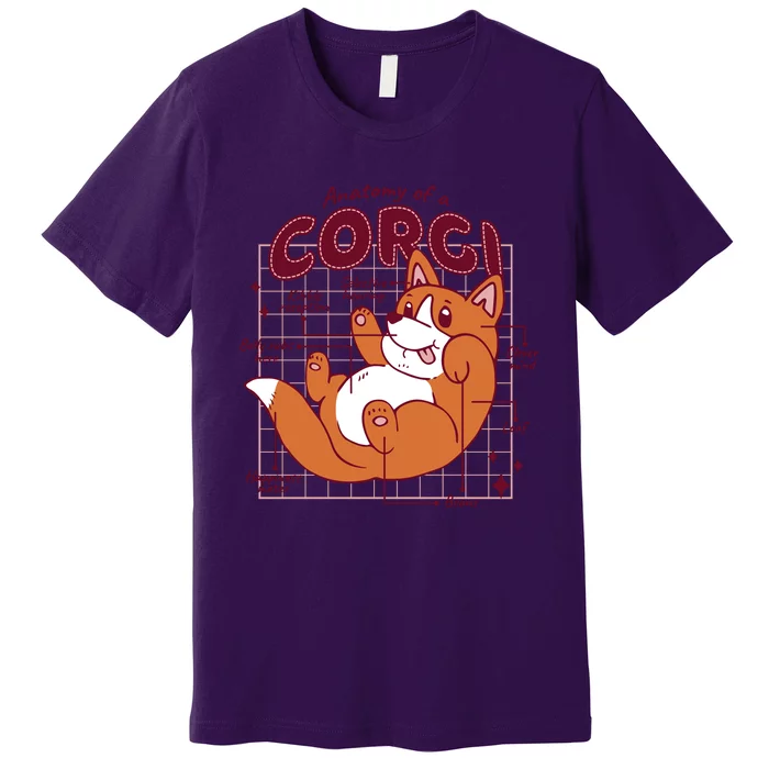 Anatomy Of A Corgi Dog Premium T-Shirt