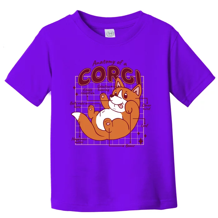 Anatomy Of A Corgi Dog Toddler T-Shirt