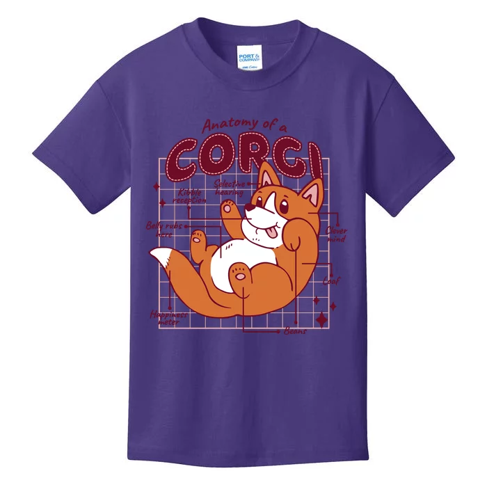 Anatomy Of A Corgi Dog Kids T-Shirt