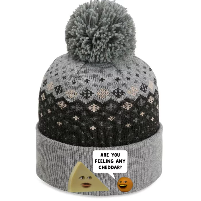 Annoying Orange Are You Feeling Any Cheddar Gift The Baniff Cuffed Pom Beanie