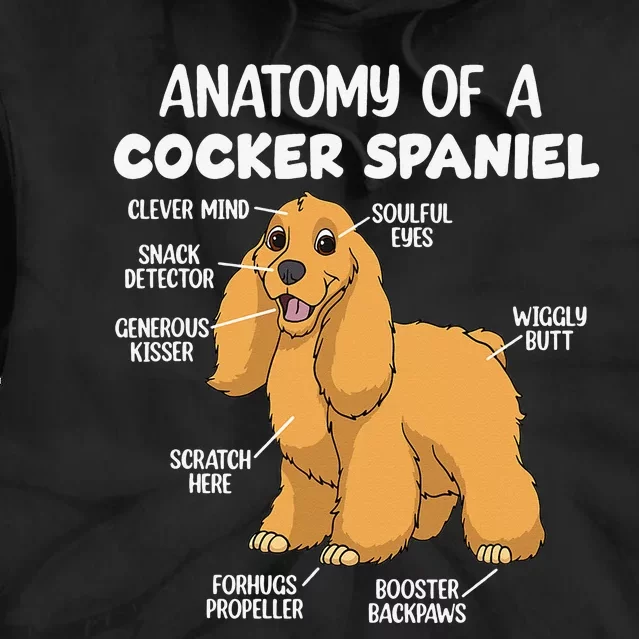 Anatomy Of A Cocker Spaniel funny pet lover Tie Dye Hoodie