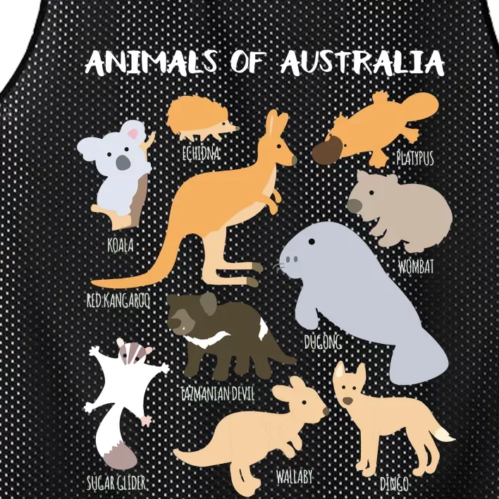 Animals Of Australia Australian Animal Educational Gift Mesh Reversible Basketball Jersey Tank