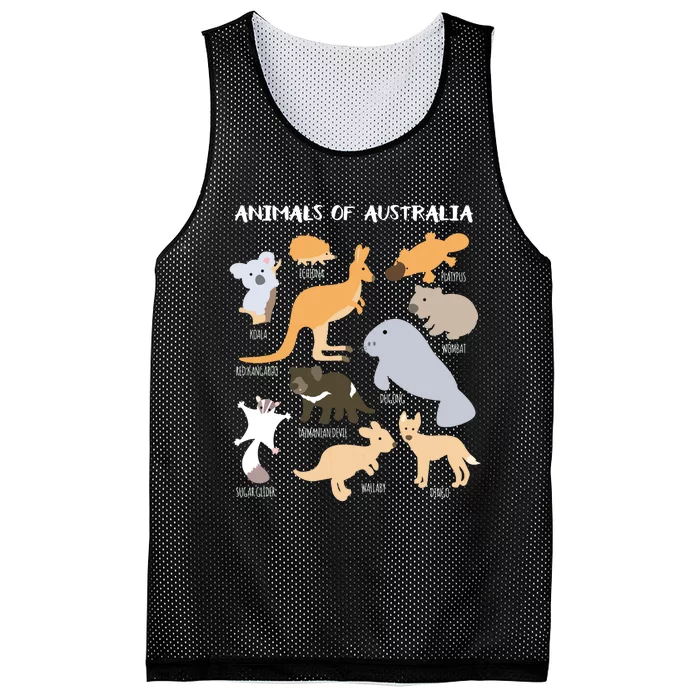 Animals Of Australia Australian Animal Educational Gift Mesh Reversible Basketball Jersey Tank