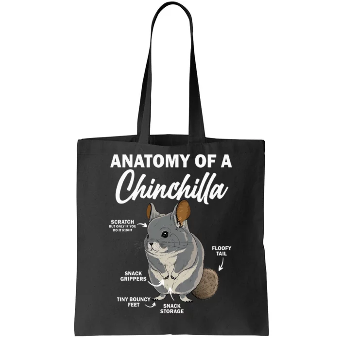 Anatomy Of A Chinchilla For Women Chinchilla Mom Funny Tote Bag