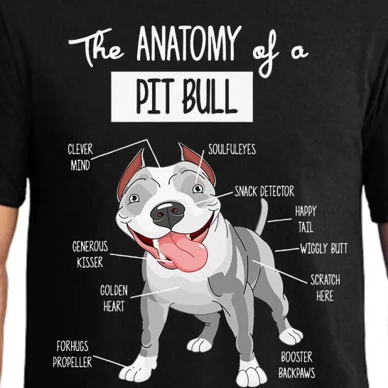 Anatomy Of A Pitbull Dog Lover Tee Pajama Set