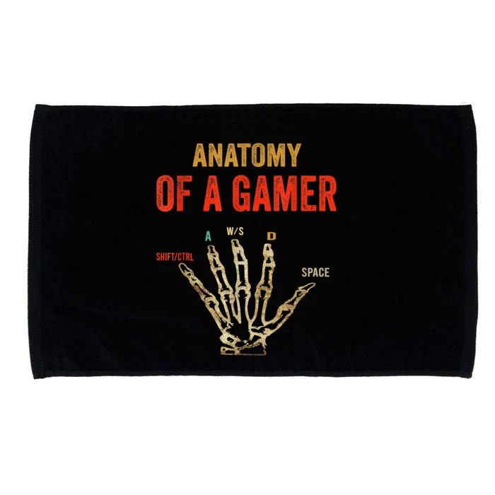 Anatomy Of A Gamer Gaming Gifts Microfiber Hand Towel