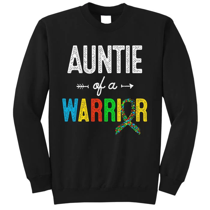 Auntie Of A Warrior Autism Awareness Support Sweatshirt