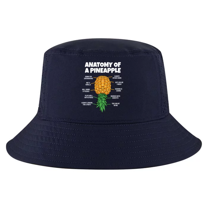 Anatomy Of A Pineapple Swinger Funny Upside Down Pineapple Great Gift Cool Comfort Performance Bucket Hat