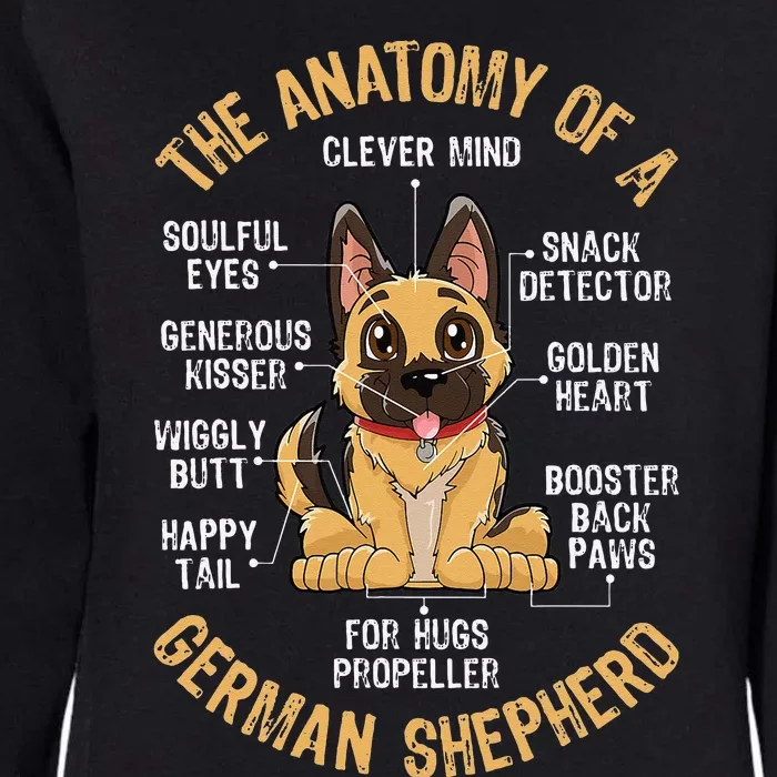 Anatomy of a German Shepherd Funny Dog Lover Gifts Womens California Wash Sweatshirt