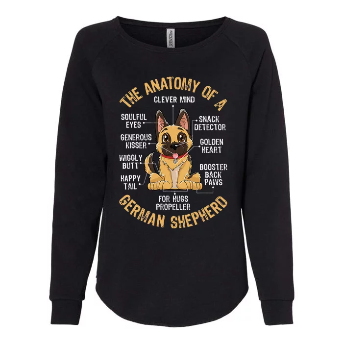 Anatomy of a German Shepherd Funny Dog Lover Gifts Womens California Wash Sweatshirt