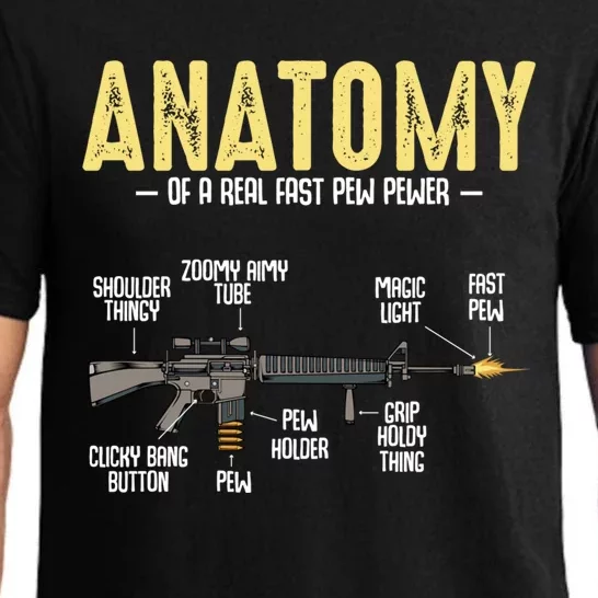 Anatomy Of A Real Fast Pew Pewer Rifle Longbarrelled Funny Gift Cute Gift Pajama Set