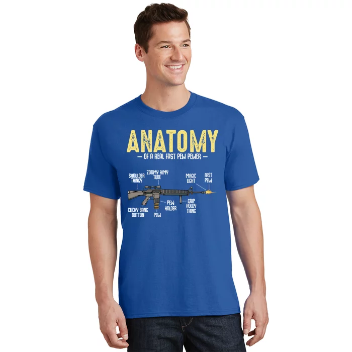 Anatomy Of A Real Fast Pew Pewer Rifle Longbarrelled Funny Gift Cute Gift T-Shirt