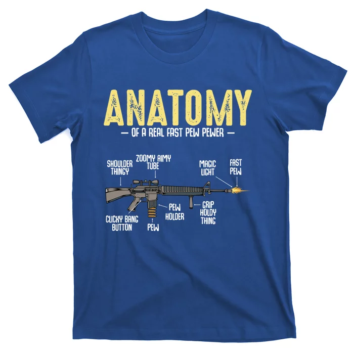 Anatomy Of A Real Fast Pew Pewer Rifle Longbarrelled Funny Gift Cute Gift T-Shirt