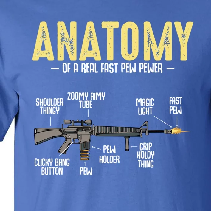 Anatomy Of A Real Fast Pew Pewer Rifle Longbarrelled Funny Gift Cute Gift Tall T-Shirt