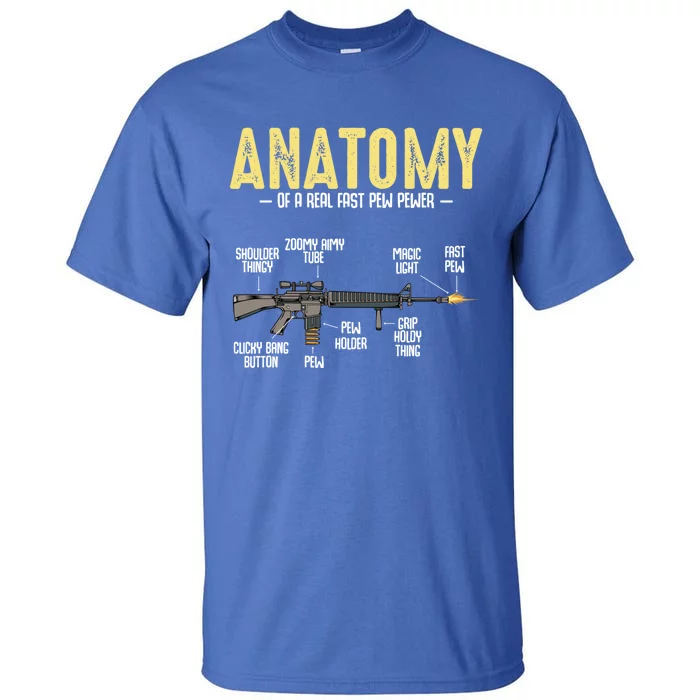 Anatomy Of A Real Fast Pew Pewer Rifle Longbarrelled Funny Gift Cute Gift Tall T-Shirt