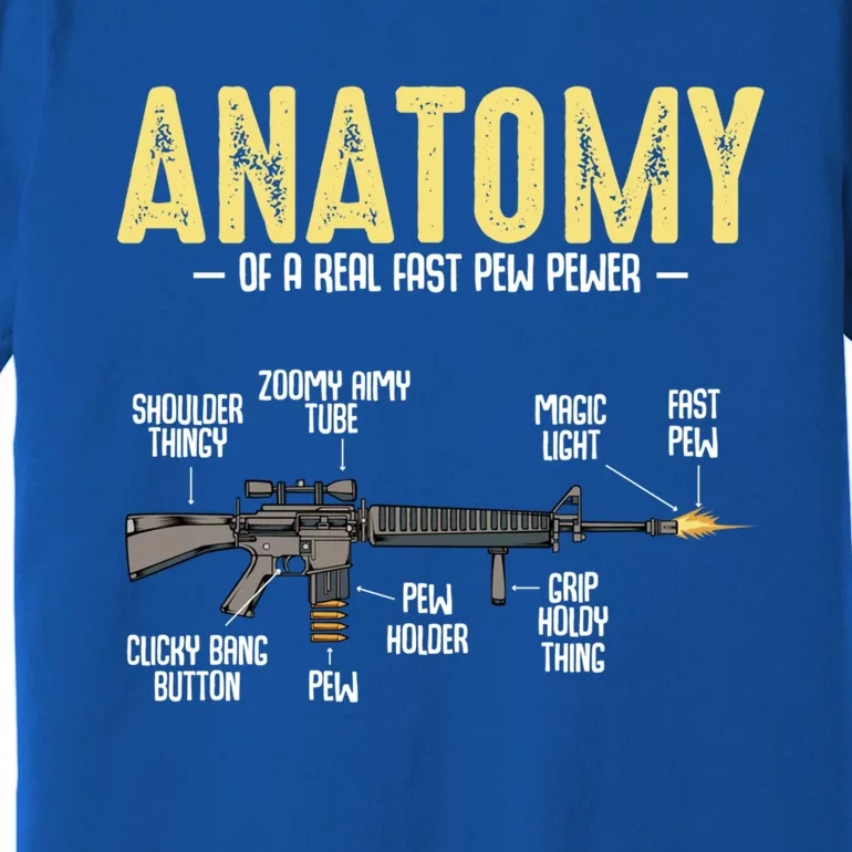 Anatomy Of A Real Fast Pew Pewer Rifle Longbarrelled Funny Gift Cute Gift Premium T-Shirt