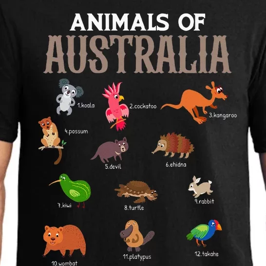 Animals Of Australia Australian Animal Educational Pajama Set