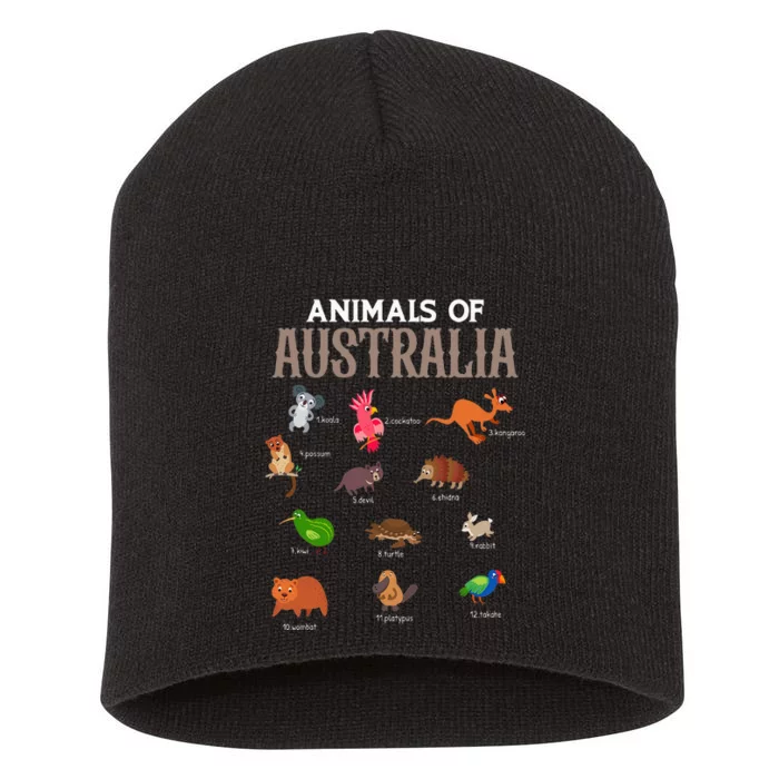 Animals Of Australia Australian Animal Educational Short Acrylic Beanie