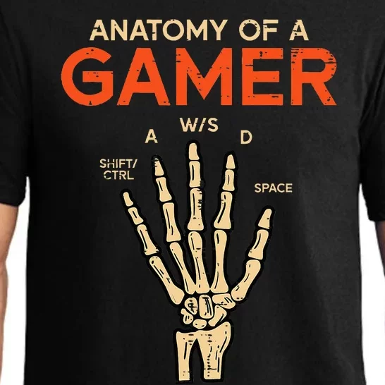 Anatomy Of A Gamer Skeleton Hand Funny Pajama Set