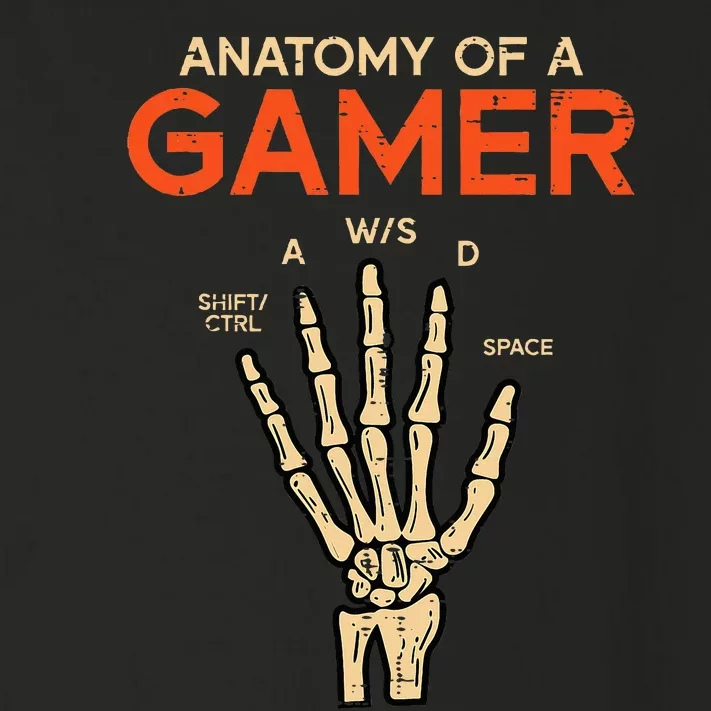 Anatomy Of A Gamer Skeleton Hand Funny Toddler Long Sleeve Shirt