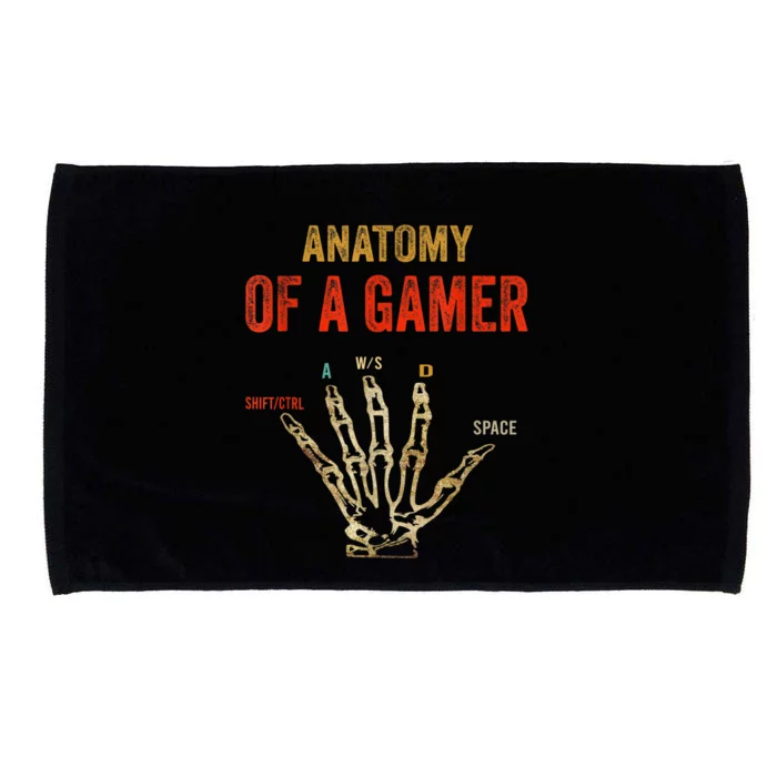 Anatomy Of A Gamer Gaming Gifts For Gamer Microfiber Hand Towel