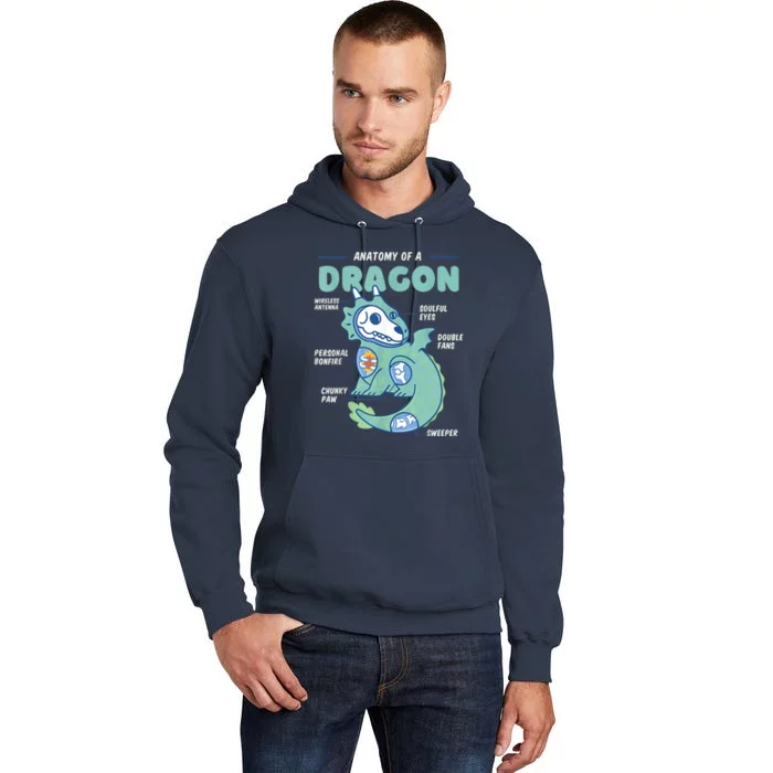 Anatomy Of A Dragon, Funny Dragon Shirt Boys Tall Hoodie