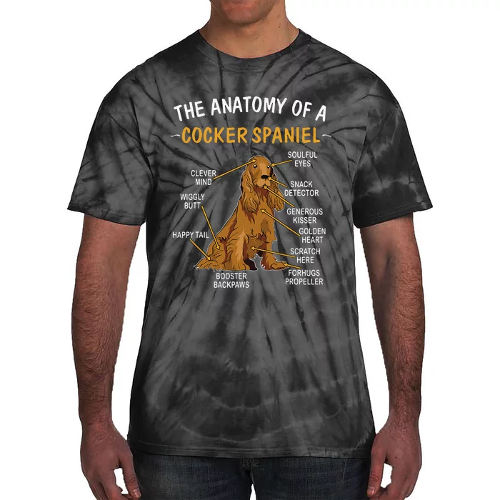 Anatomy Of A Cocker Spaniel For Dog Lovers Tie-Dye T-Shirt