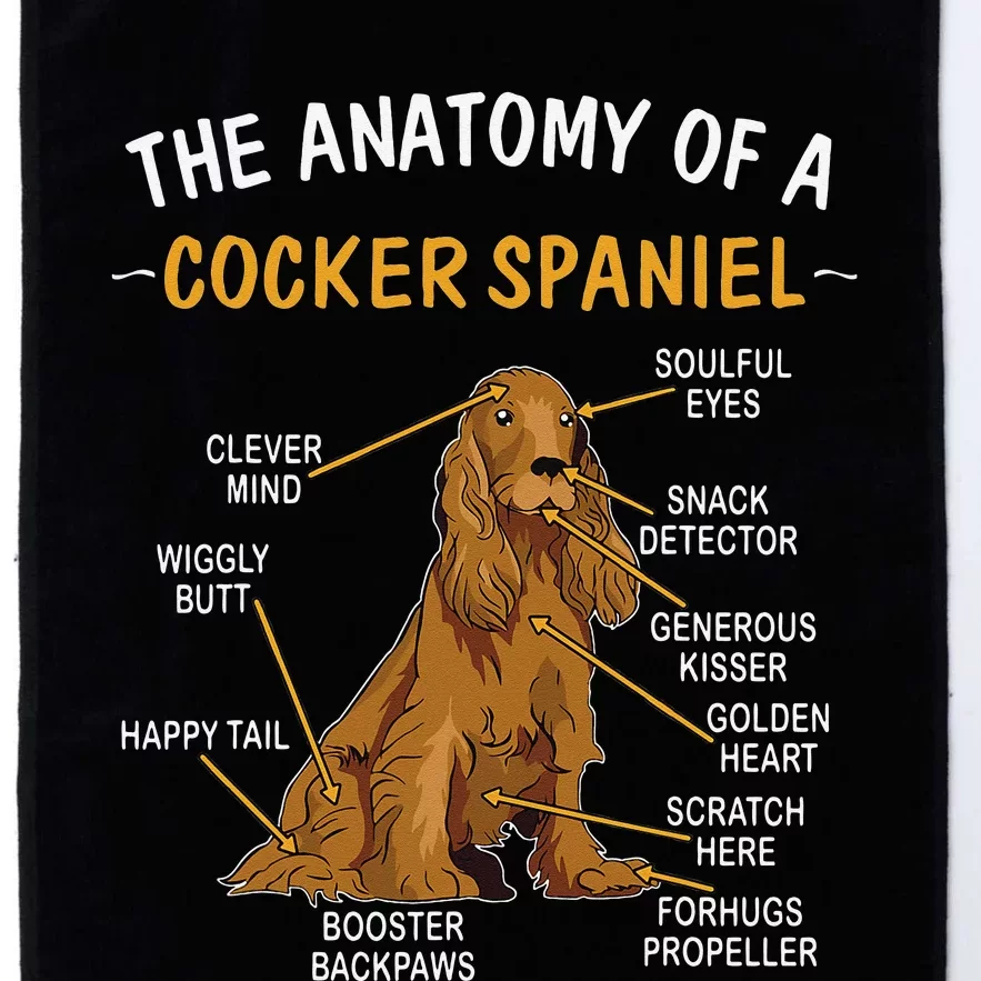 Anatomy Of A Cocker Spaniel For Dog Lovers Platinum Collection Golf Towel