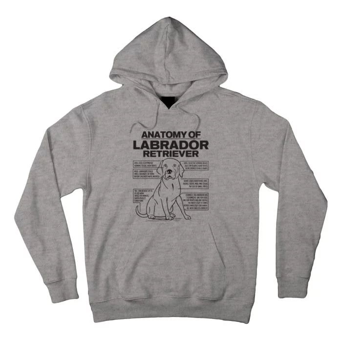 Anatomy Of A Labrador Retriever Funny Dog Owner Gifts Tall Hoodie