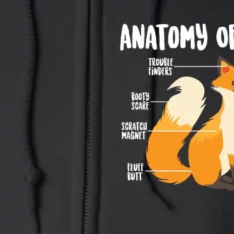 Anatomy Of A Fox | Cute Sweet Carnivore Funny Animal Gift Full Zip Hoodie