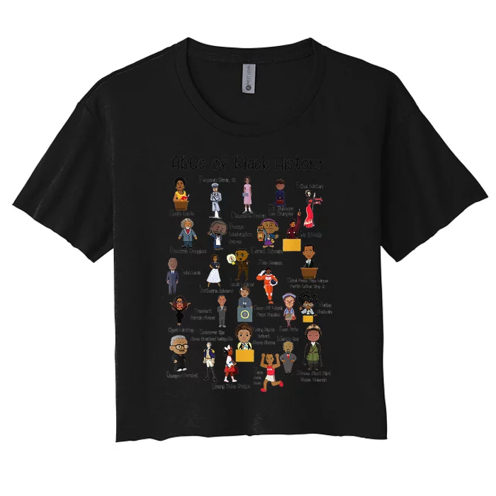 ABCs of Black History Month Original BHM Women's Crop Top Tee