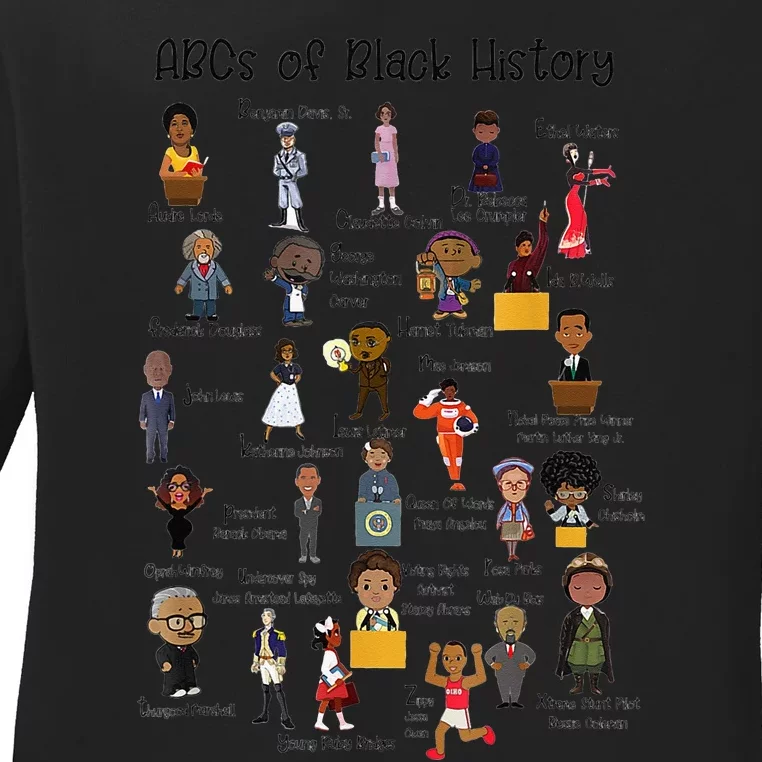 ABCs of Black History Month Original BHM Ladies Long Sleeve Shirt