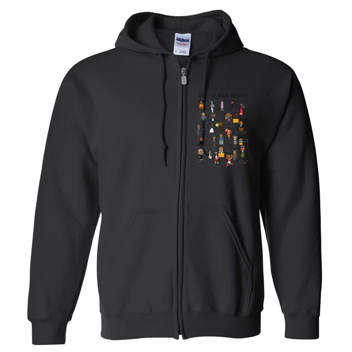 ABCs of Black History Month Original BHM Full Zip Hoodie