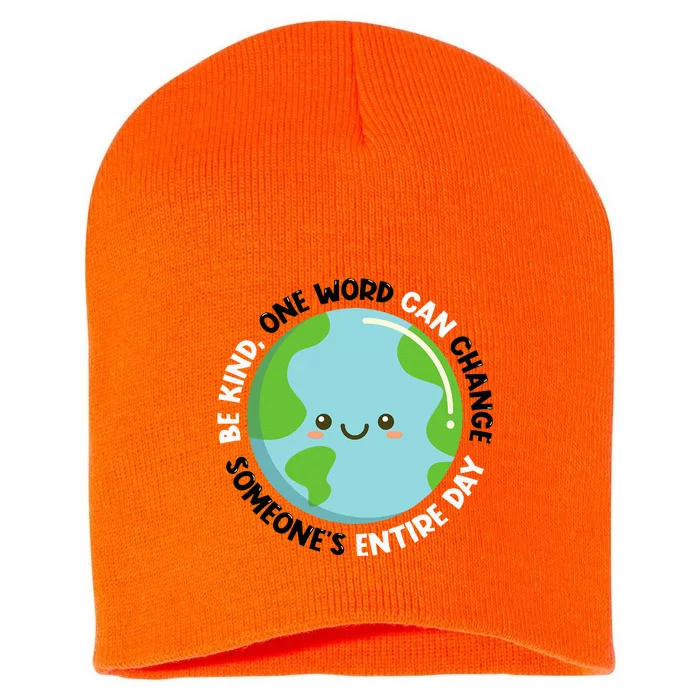 AntiBully Orange Be Kind Unity Day AntiBullying Short Acrylic Beanie