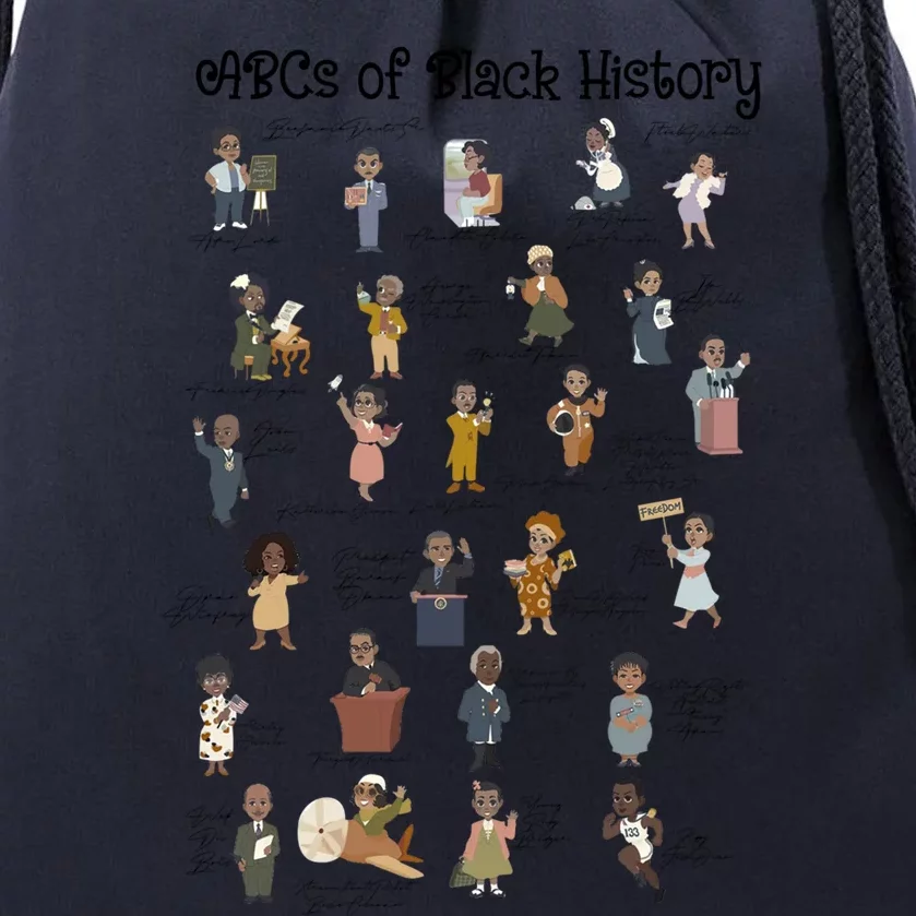 Abcs Of Black History Month Pride African American Teacher Cool Gift Drawstring Bag