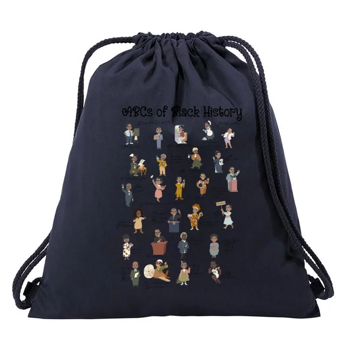 Abcs Of Black History Month Pride African American Teacher Cool Gift Drawstring Bag