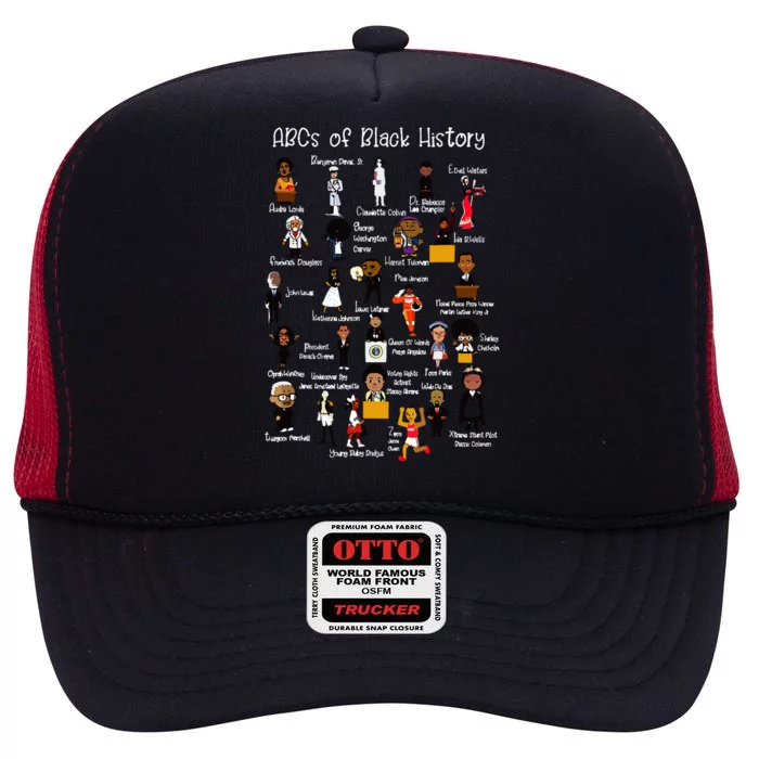 Abcs Of Black History Month Original Juneteenth High Crown Mesh Trucker Hat